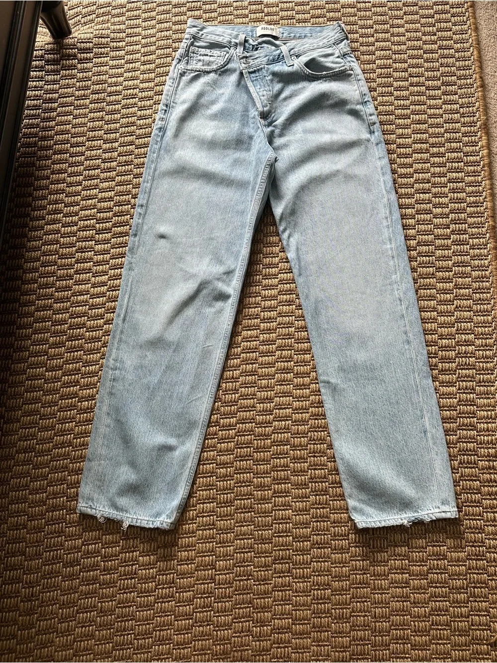 AGOLDE Criss Cross Upsized Jean Suburbia Light Wash Size 24 A097-983 Made in USA